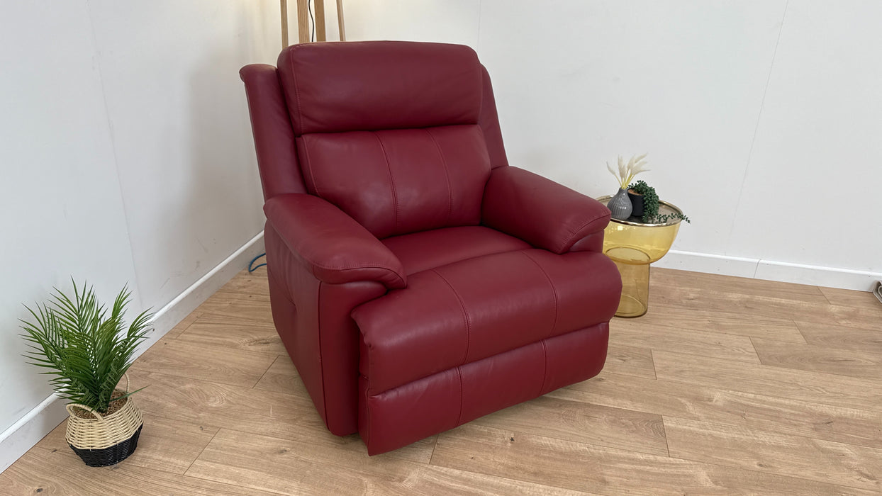 Gracie Leather Chair - Cranberry