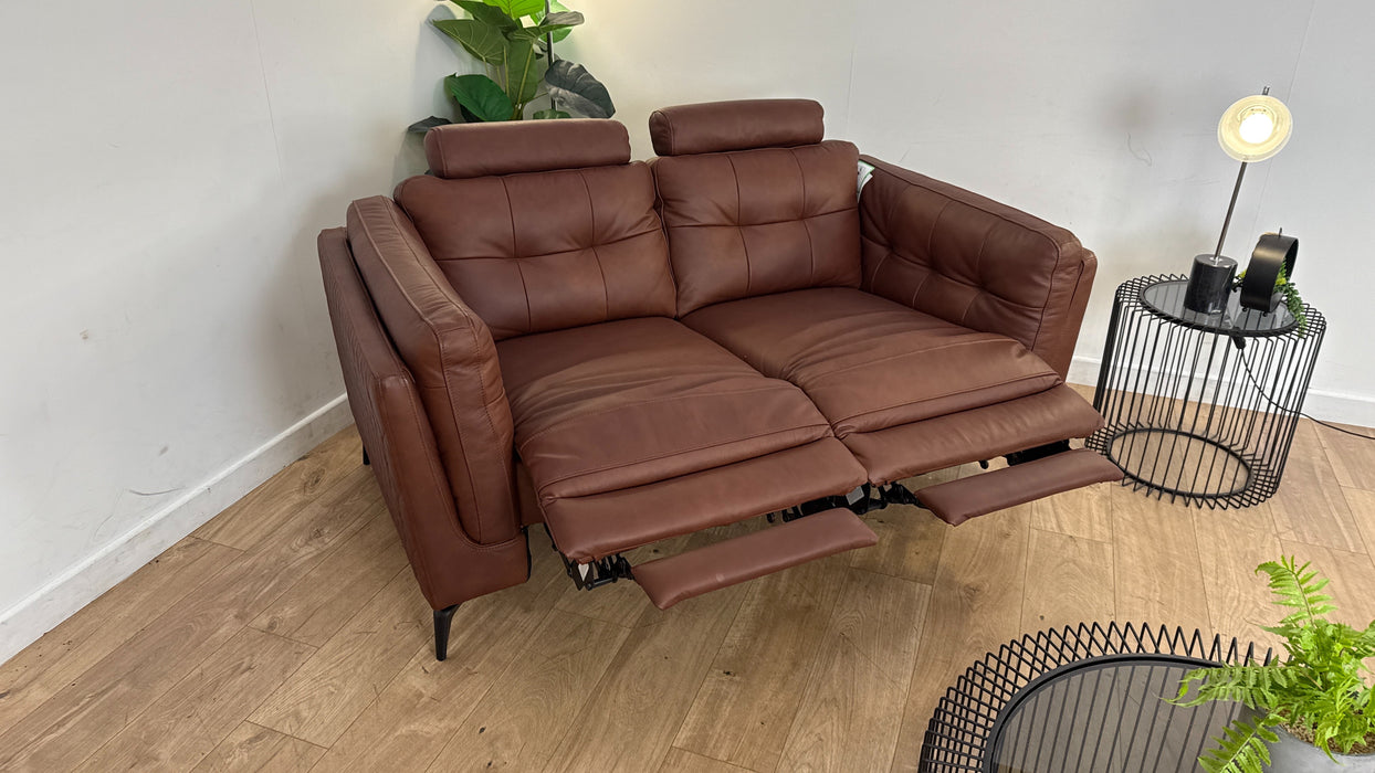 Sofology The Muse Leather Recliner 2 Seater in Espresso