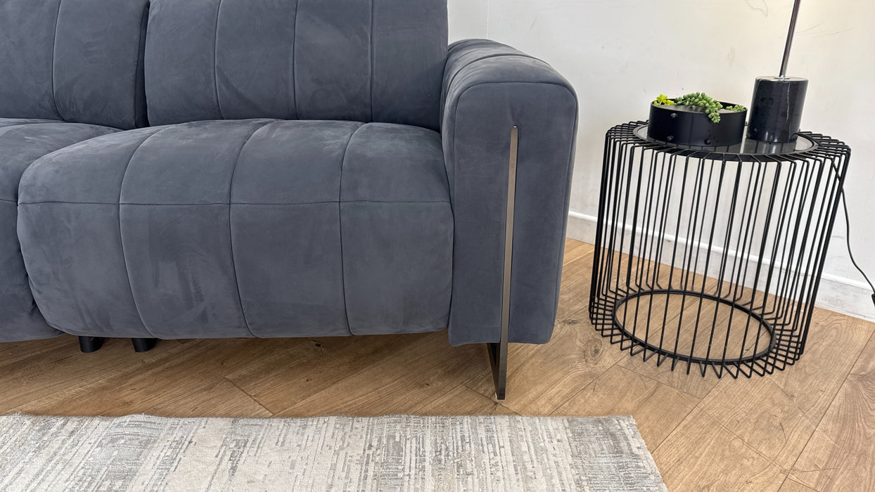 Sofology The Paramount 2.5 Seater Recliner Sofa in Lifestyle Nubuck Feel Fabric Charcoal