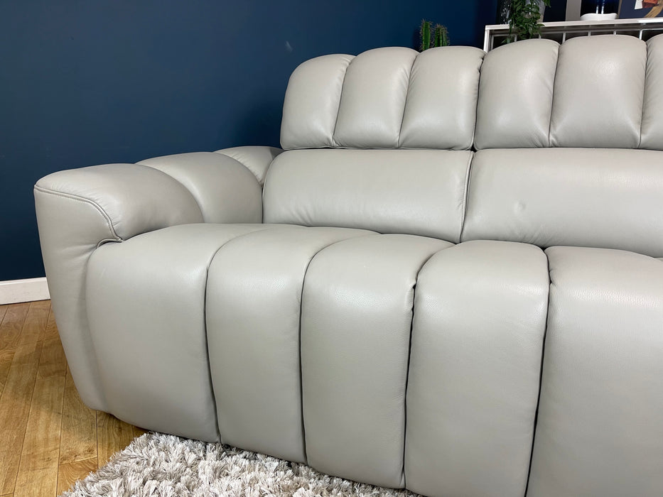 Nobu Leather 3 Seater - Trusty Sheen Lead Grey (WA2)