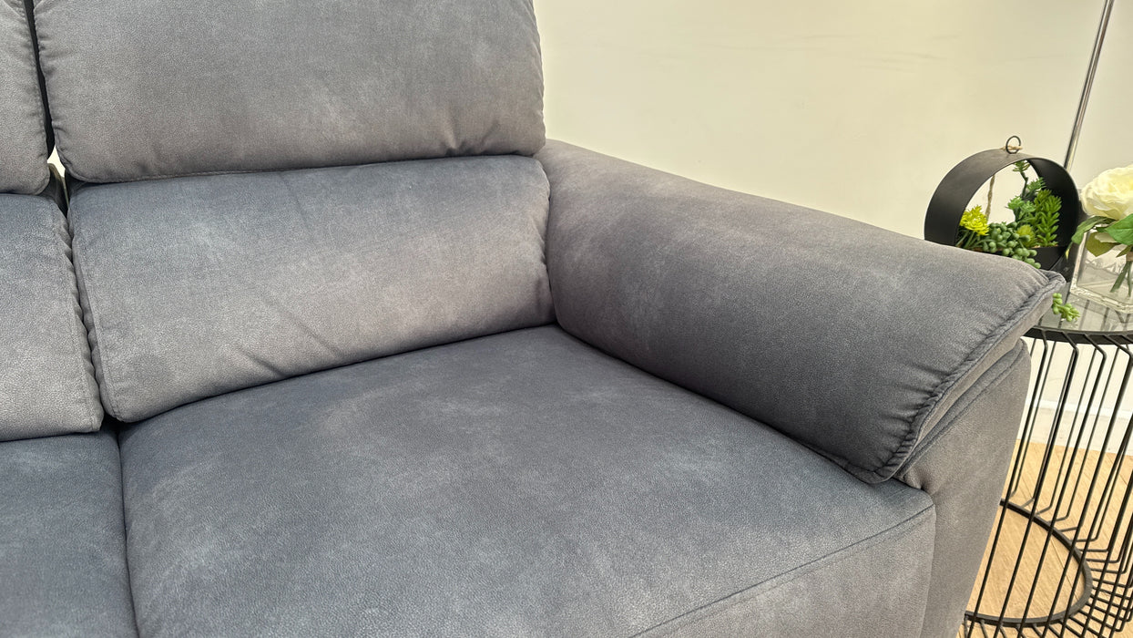 Sofology The Hugo 2 Seater Fabric Recliner Sofa in Lifestyle Flecked Fabric Charcoal