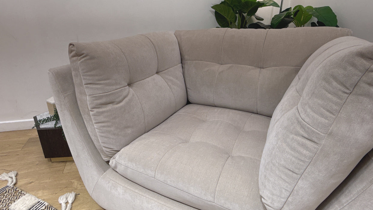Sofology Cocoon Fabric Loveseat in Relaxed Chenille Cotton