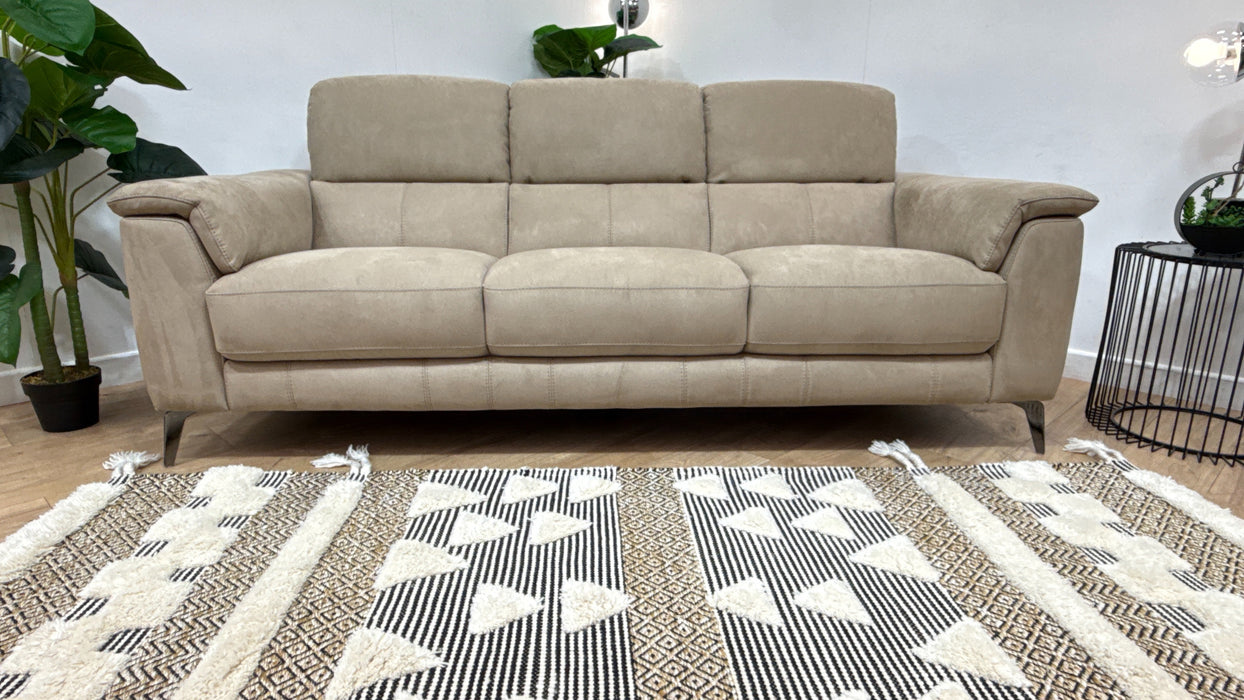 Sofology Illinois Fabric 3 Seater in Lifestyle Textured Taupe
