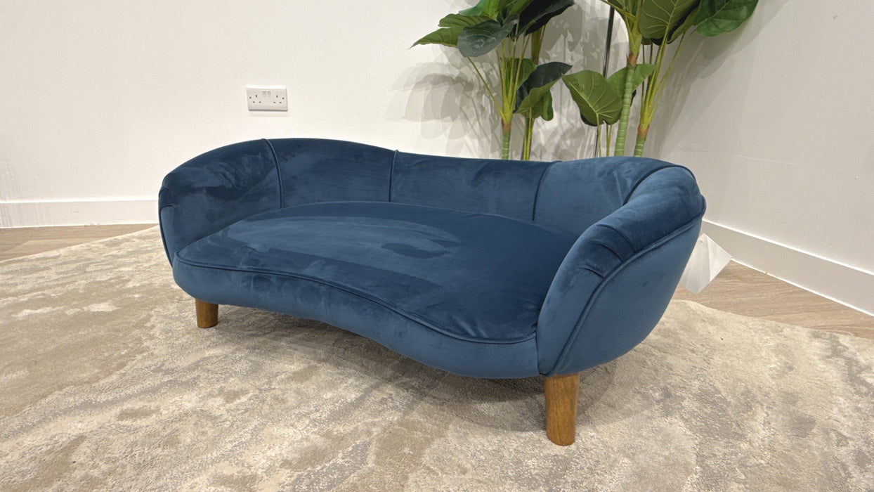 Sofology Perle Fabric Large Dog Sofa in Plush Teal