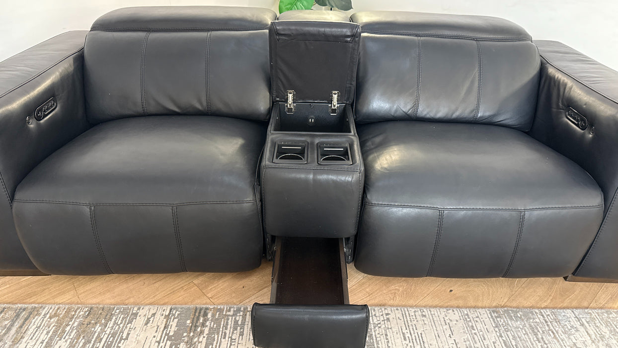 DFS The Crusade 2 Seater Recliner Sofa in Palatial Black