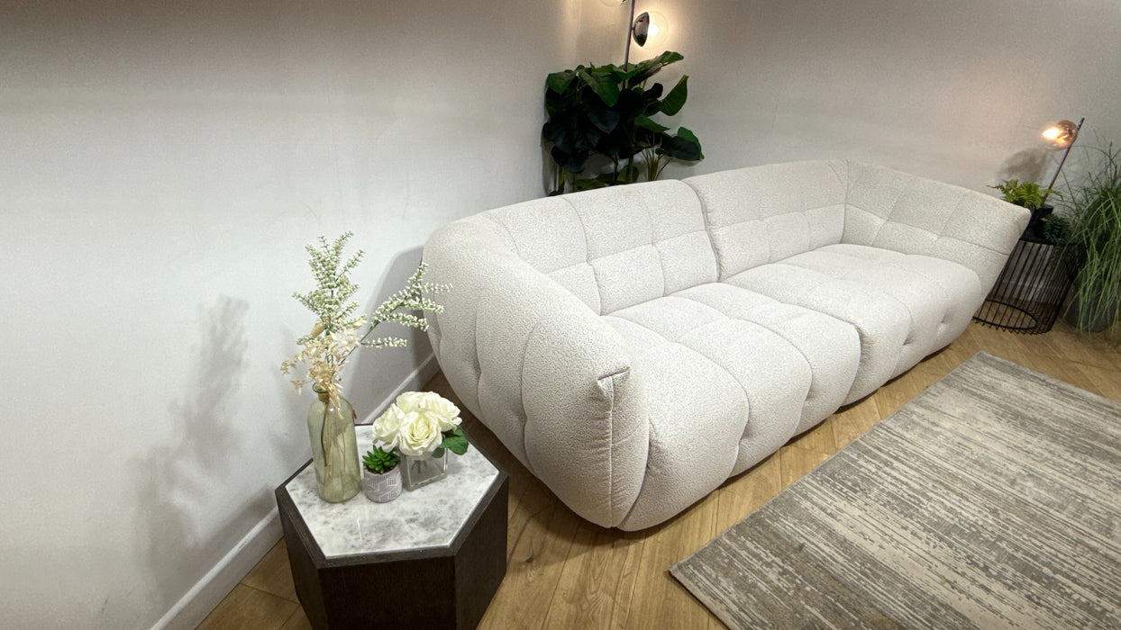 Sofology Lunar Fabric 4 Seater in Woven Boucle Moonstone