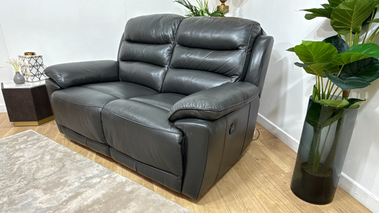 DFS Landos 2 Seater Power Recliner in Dark Grey