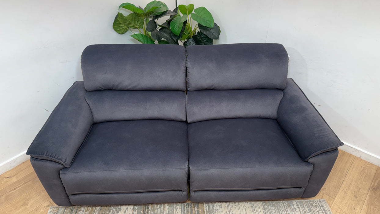 Sofology Hugo Fabric 2.5 Seater Power Recliner/Headrest in Lifestyle Flecked Anthracite
