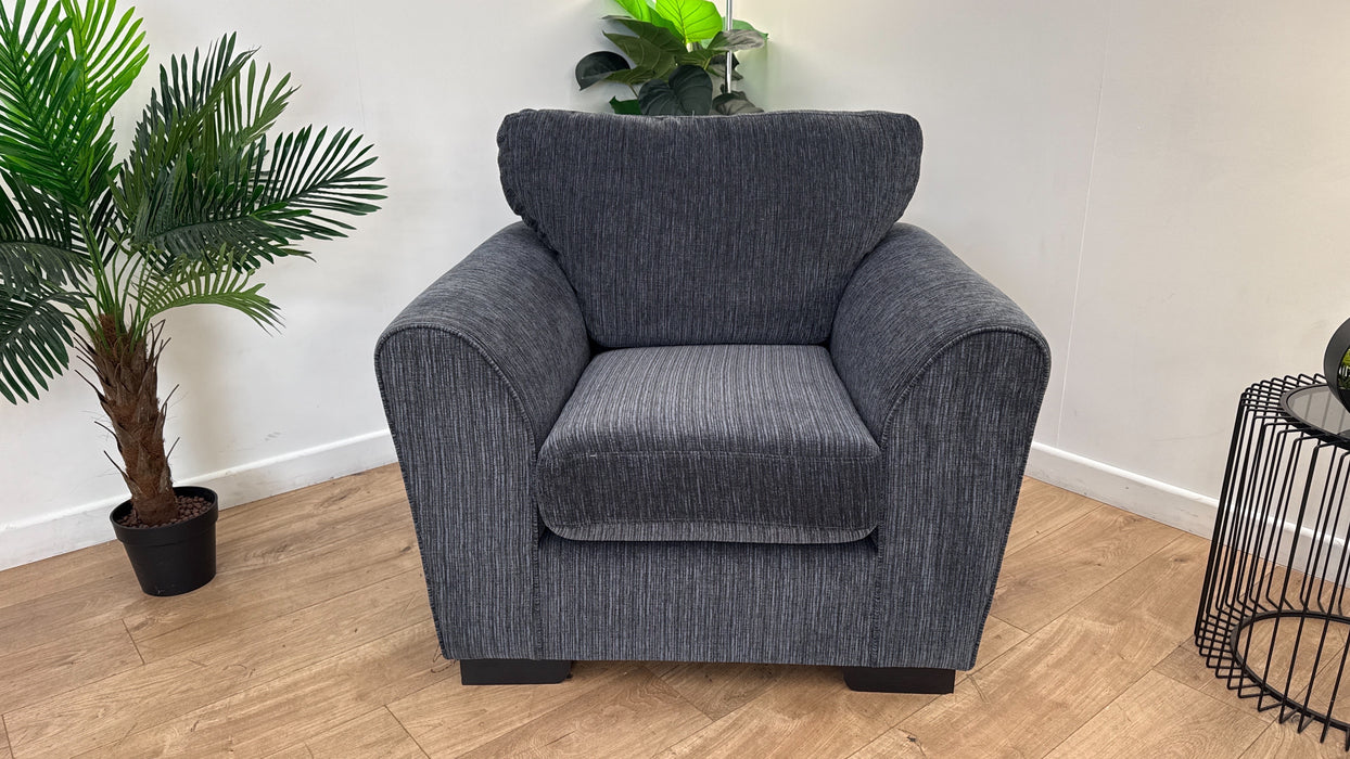 DFS Horbury Fabric Chair in Steel/Grey Mix