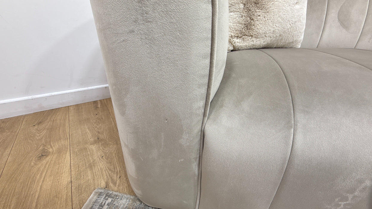 Sofology Fitzrovia Fabric 3 Seater in Matt Velvet Stone