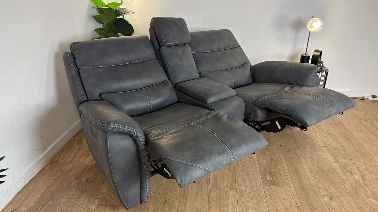 DFS Ledger 2 Seater Reclining Sofa in Grey