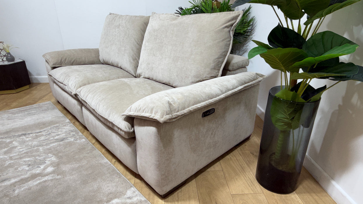 Sofology Embrace 3 Seater Power Recliner/Headrest in Mushroom
