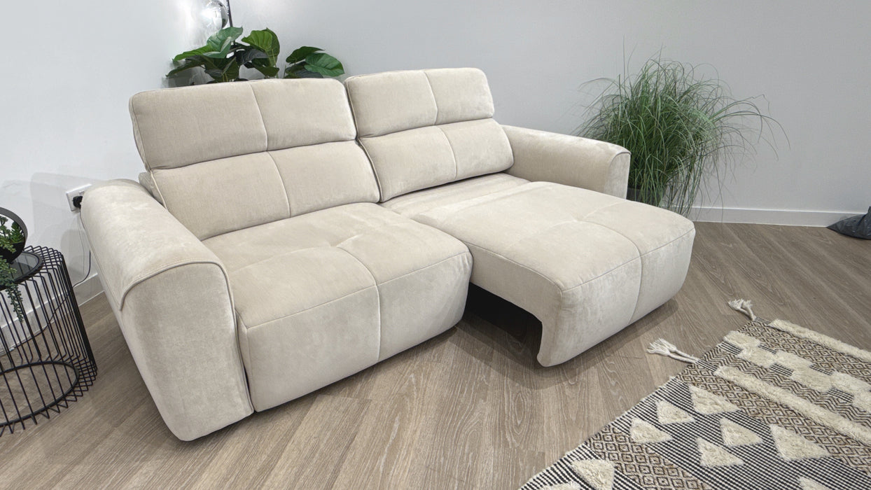 Sofology Riviera Fabric 3 Seater Motion Chaise in Relaxed Chenille Cotton