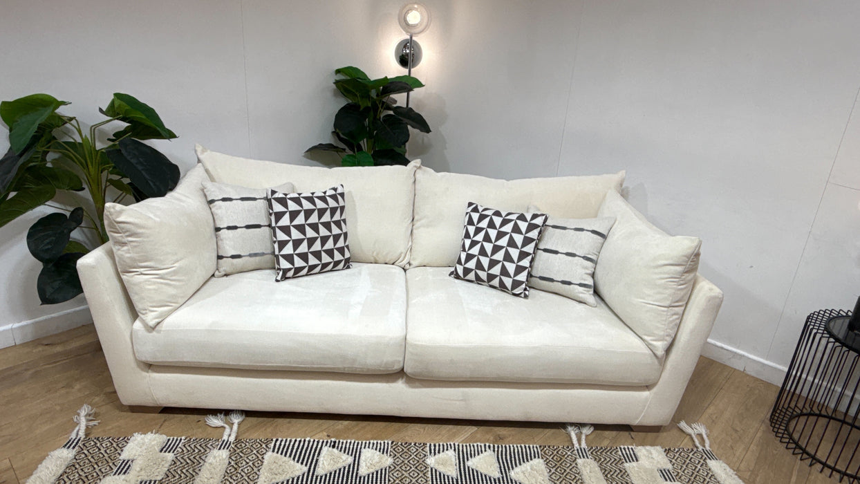 Sofology Tallulah Fabric 3 Seater in Soft Chenille Ivory