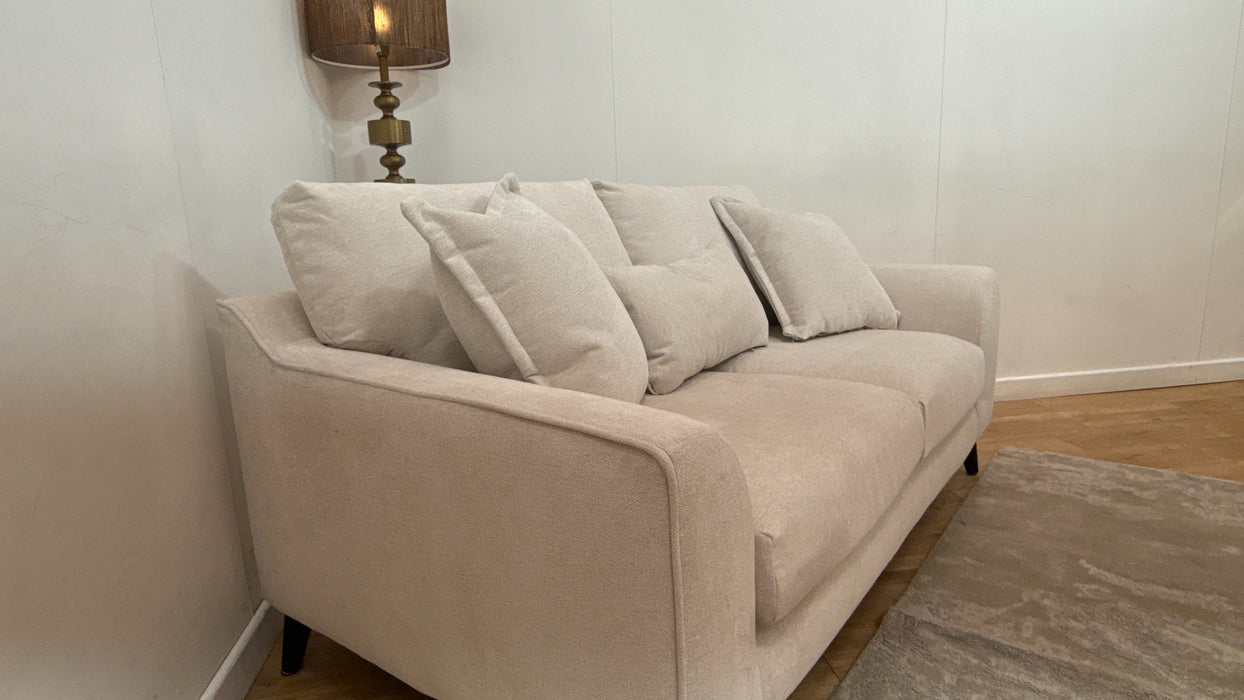 Sofology Mayfair Fabric 2 Seater Foam Seats in Linen Look Chenille Mist