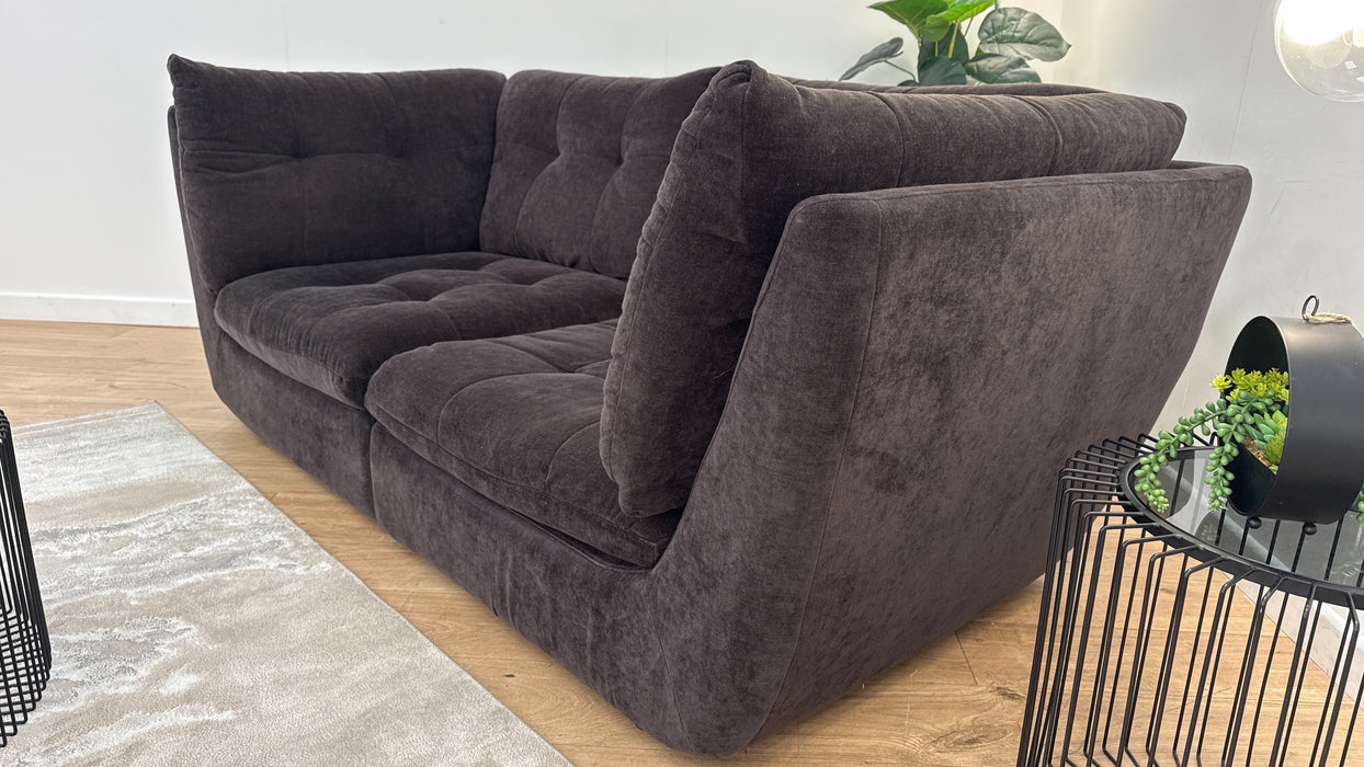 Sofology The Cocoon 3 Seater Fabric Sofa in Relaxed Chenille Raisin