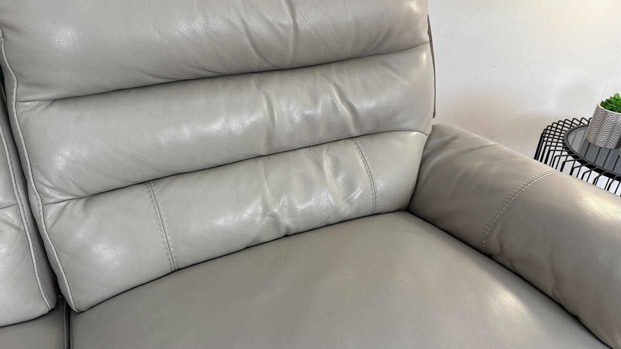 Maloney 3 Seater Fabric/Leather Power Recliner