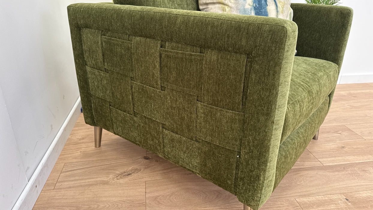 Essence Loveseat - Fabric - Monde Moss/Teal Mix