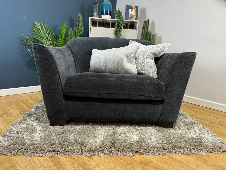 Bartello Fabric Loveseat - Soft Chenille Anthracite - WA2