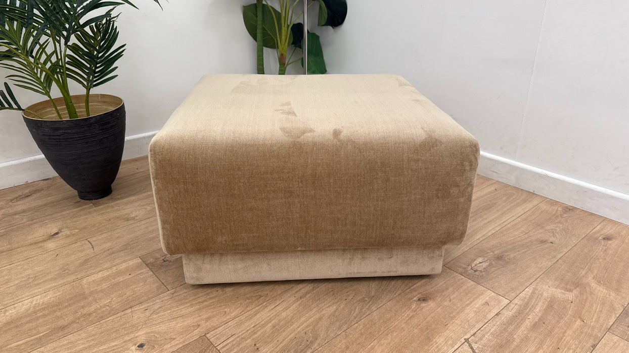 Fabric Footstool in Aston Natural