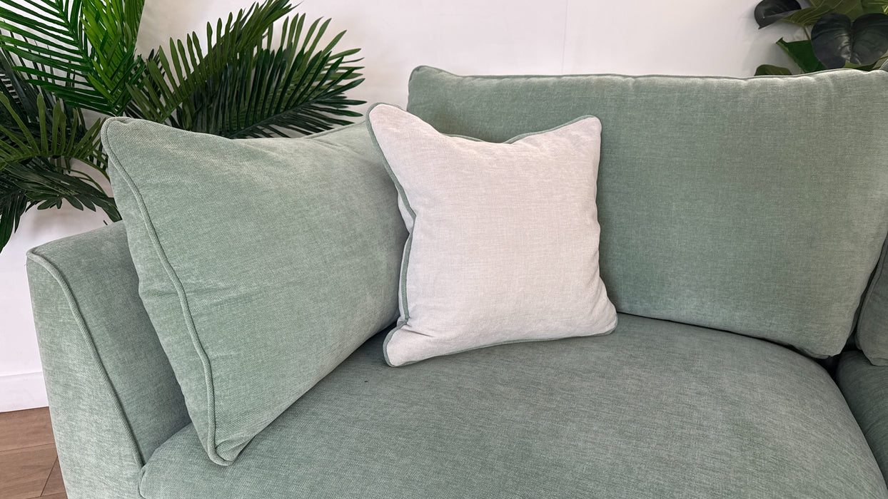 Sofology The Ziggy Fabric 3 Seater in Soft Textured Chenille Eucalyptus Mix