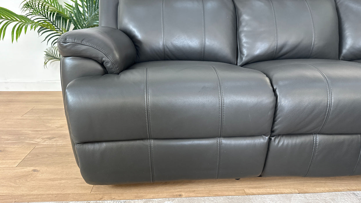 Gracie 2 Corner 1 -  Leather Power Recliner Sofa   - Trusty Sheen Charcoal