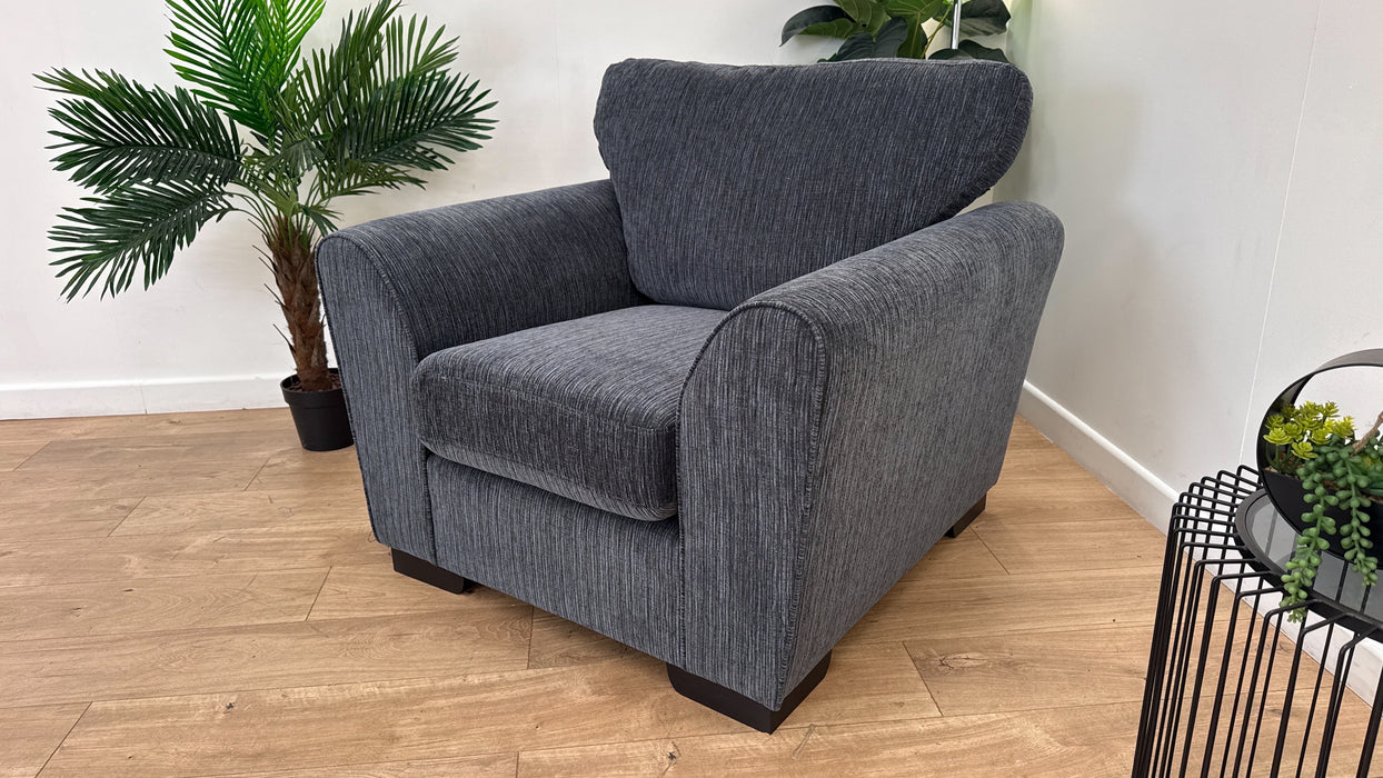 DFS Horbury Fabric Chair in Steel/Grey Mix