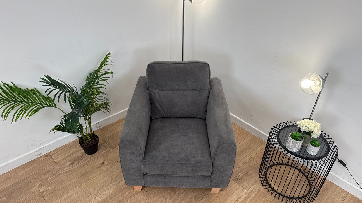 Orlby 1 Seater - Fabric Chair - Grey