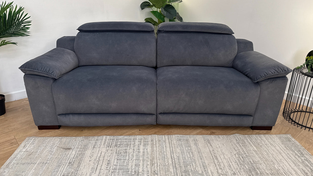 Sofology The Benz 3 Seater Sofa in Lifestyle Flecked Fabric Charcoal