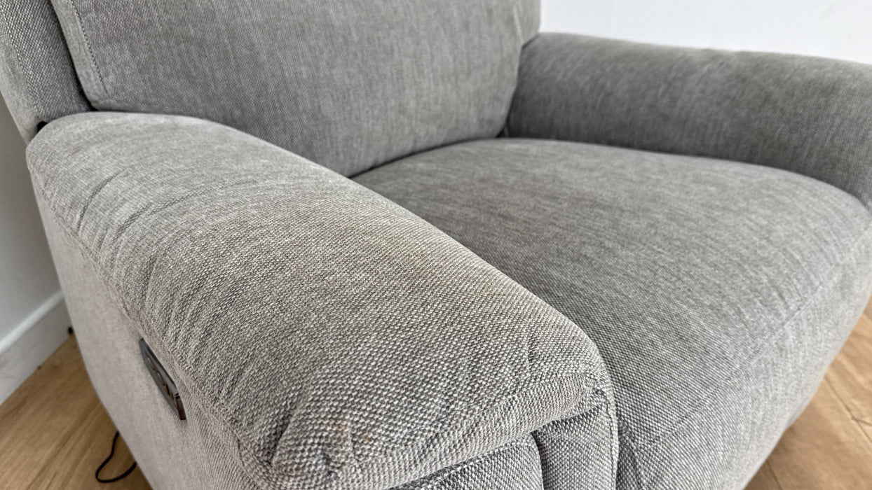 DFS Lakelyn Express Fabric Recliner Chair in Fog