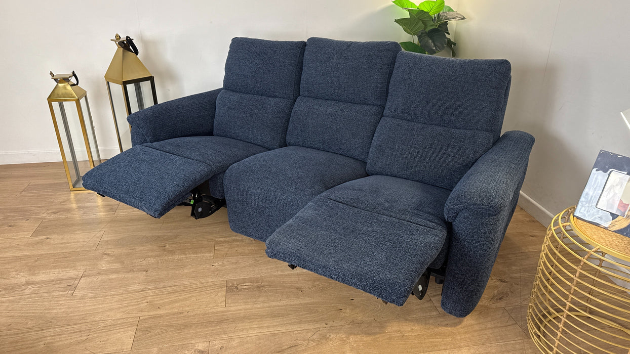 Sofology The Ripley 3 Seater Recliner Sofa in Woven Textured Fabric Mocha