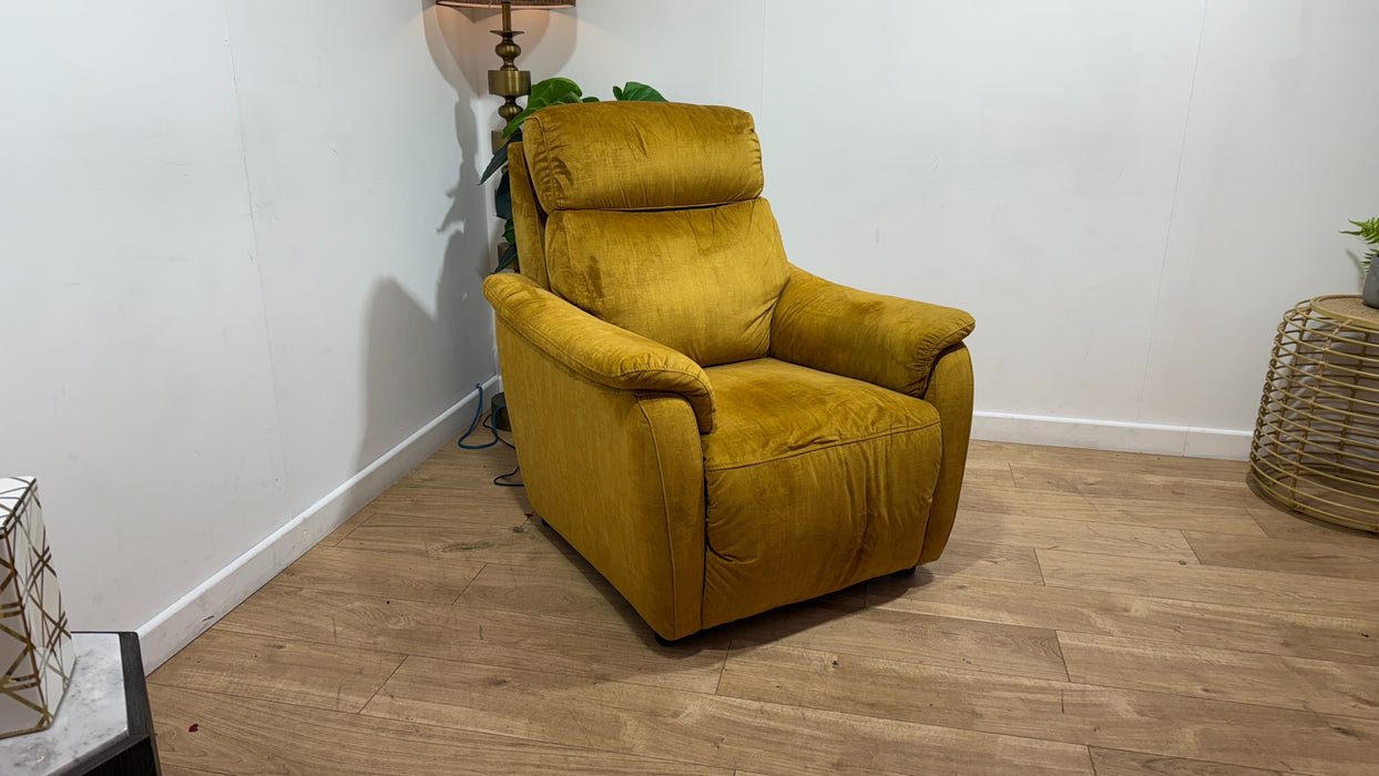 Sofology Parker Fabric Chair in Heritage Velvet Saffron