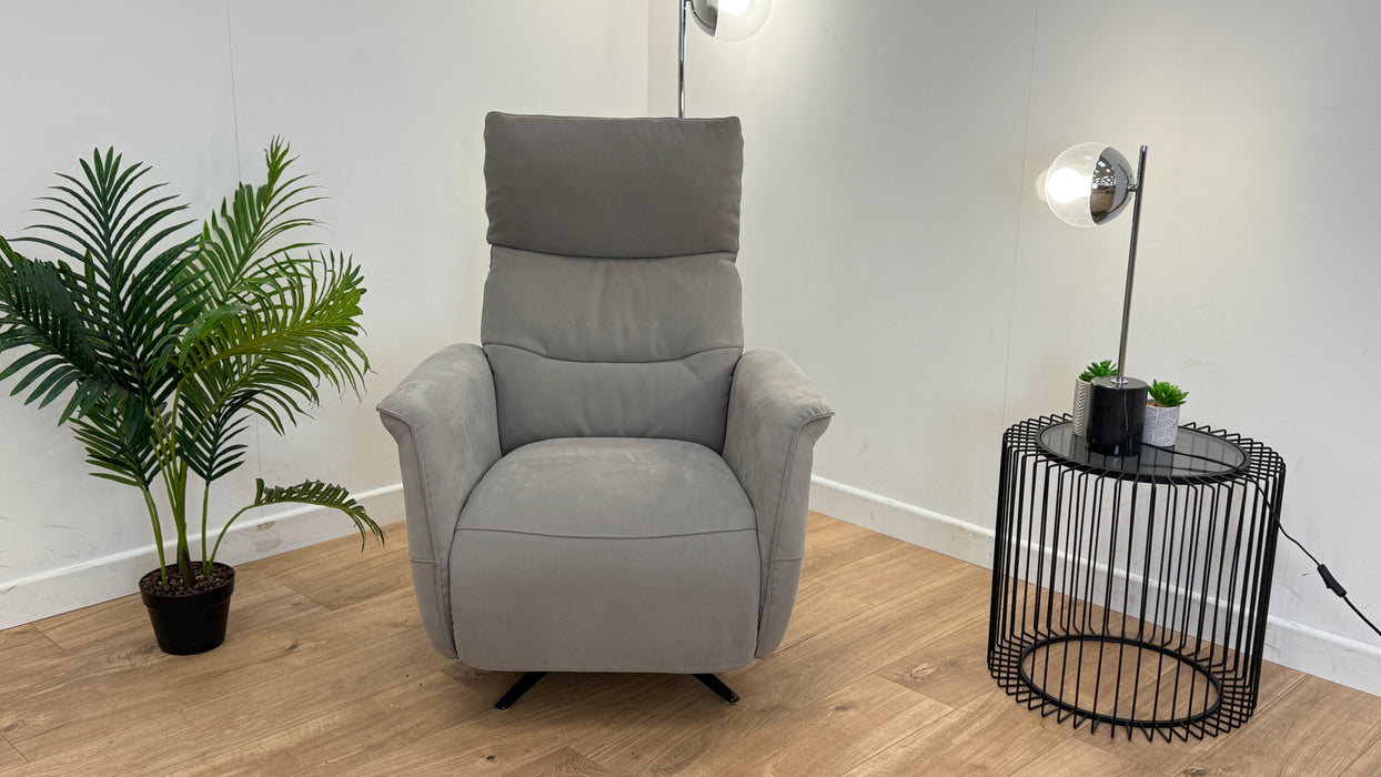 Sample Chair - Fabric Power Recliner - Light Grey