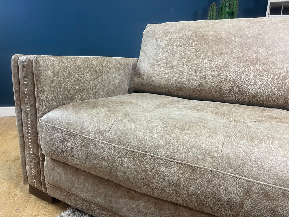 Huntsman 3 Seater Sofa Utah Blonde Leather (WA2)