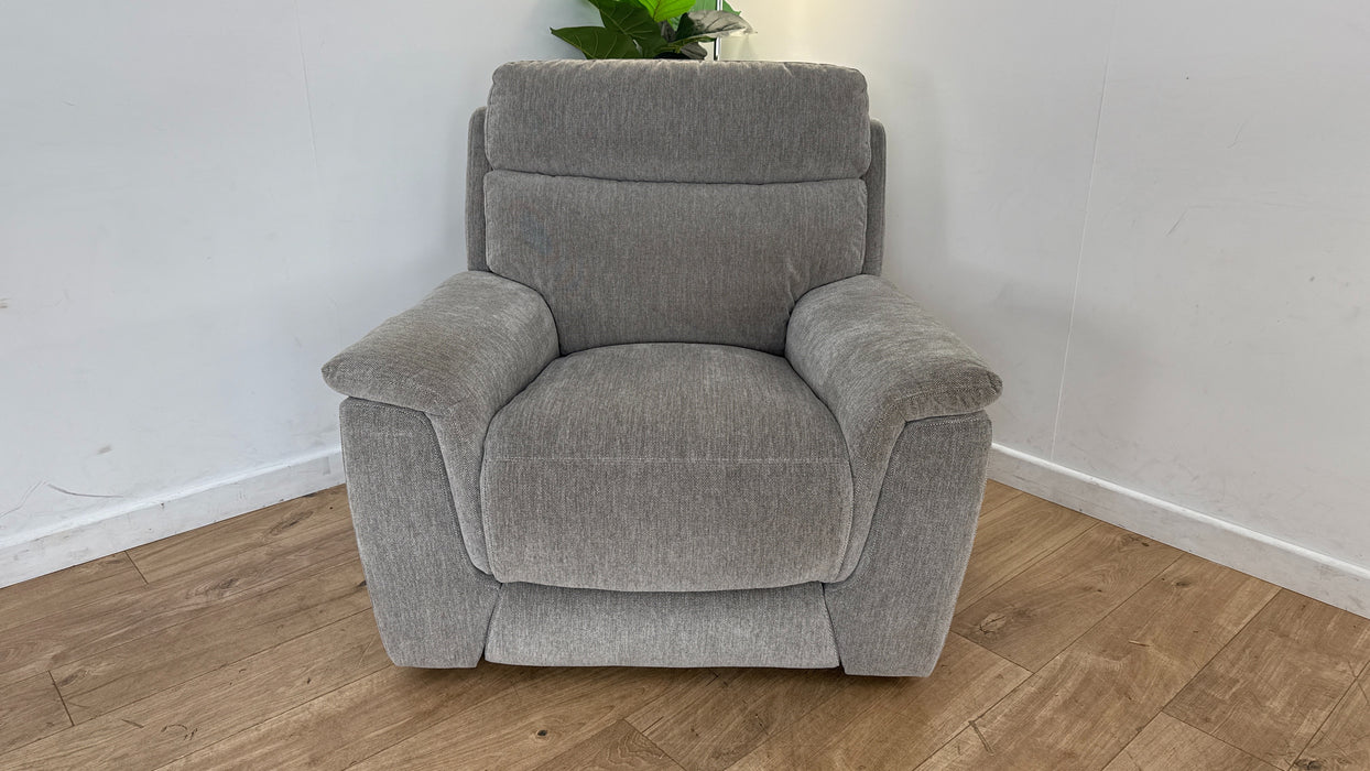 DFS Lakelyn Express Fabric Recliner Chair in Fog