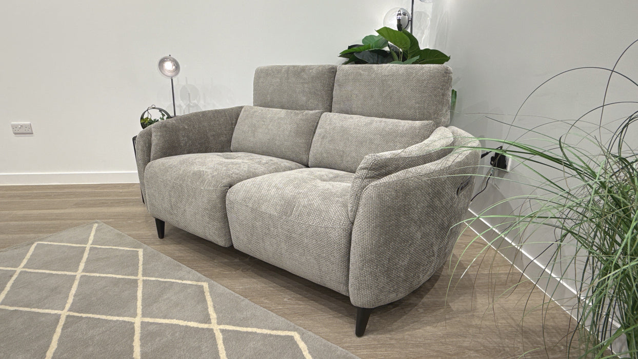 Sofology Ortega Fabric 2 Seater Power Recliner/Headrest in Aston