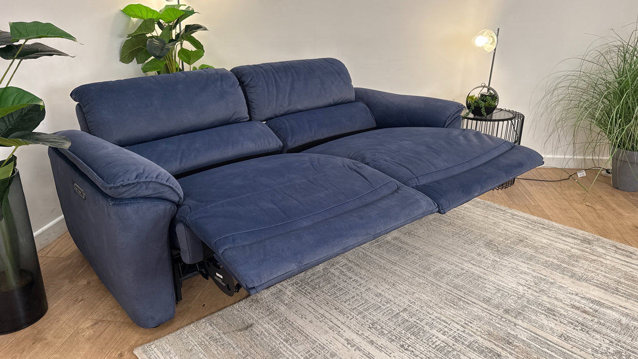 Sofology The Hugo 2.5 Seater Fabric Recliner Sofa in Lifestyle Flecked Navy