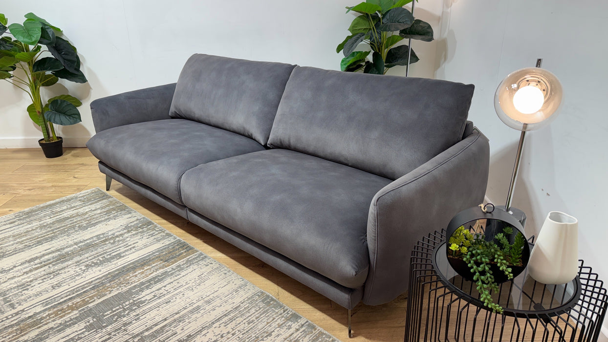Sofology Adler Fabric 4 Seater Split in Lifestyle Mottled Charcoal