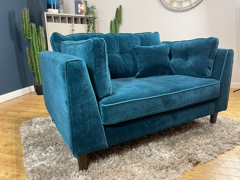 Cricket Loveseat Limited Edition Soft Chenille Teal Fabric (WA2)