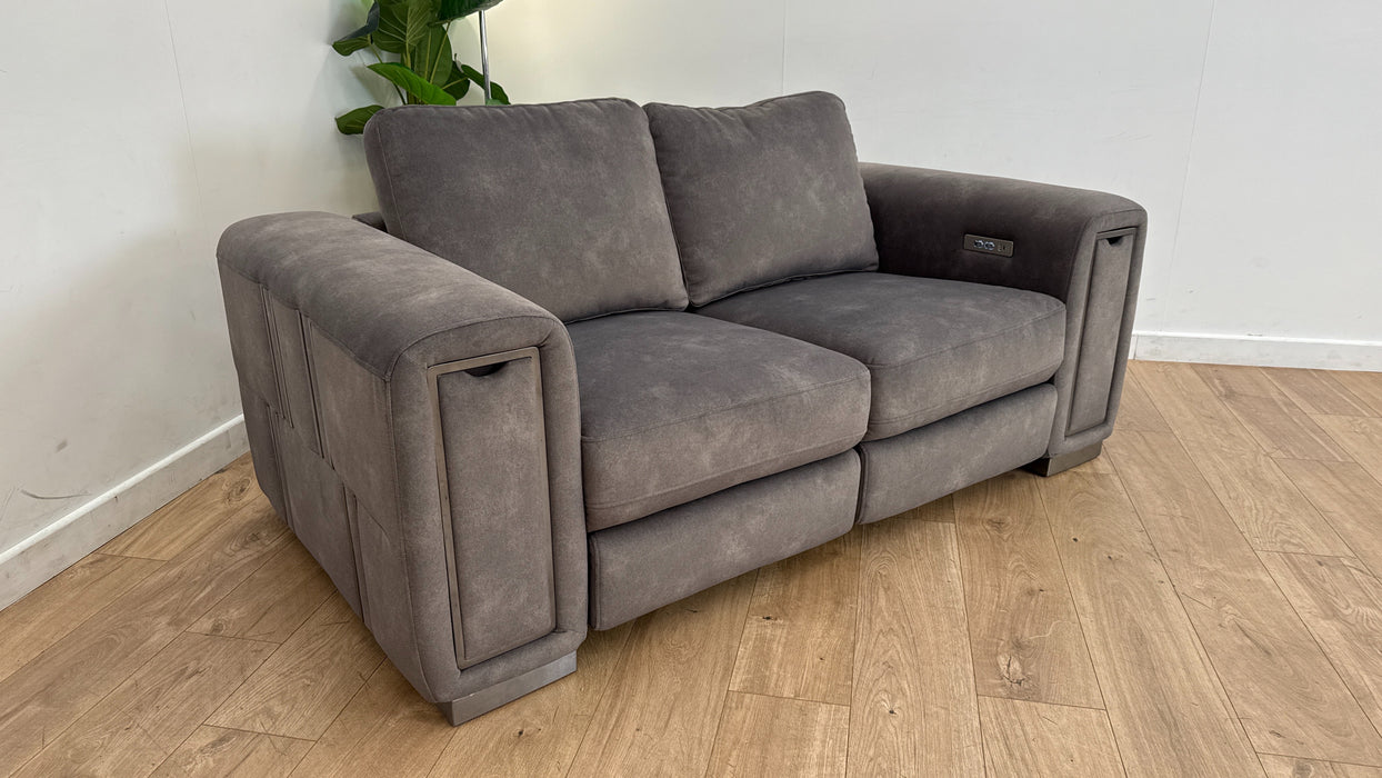 Sofology The Elixir 2 Seater Fabric Recliner Sofa in Lifestyle Flecked Mocha