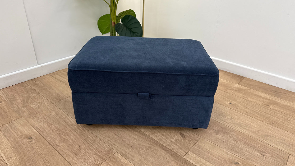 DFS Orka Fabric Footstool in Denim