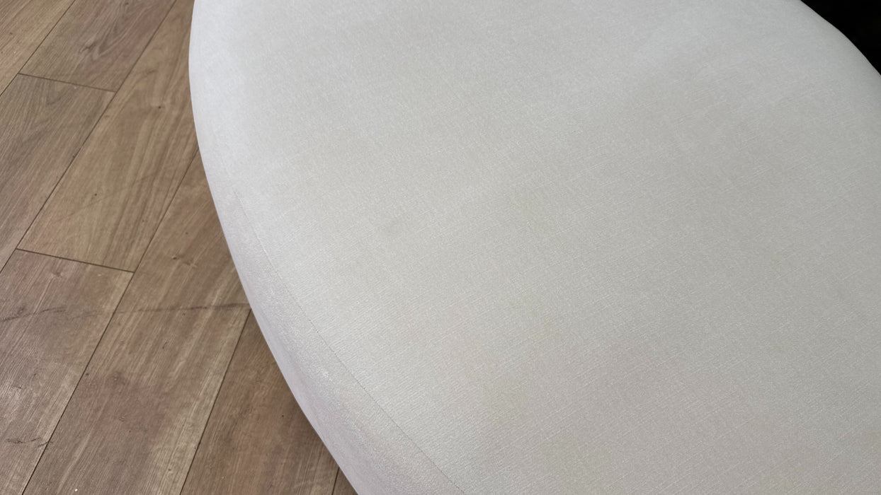 DFS Bellino Shaped Footstool in Cream/Black