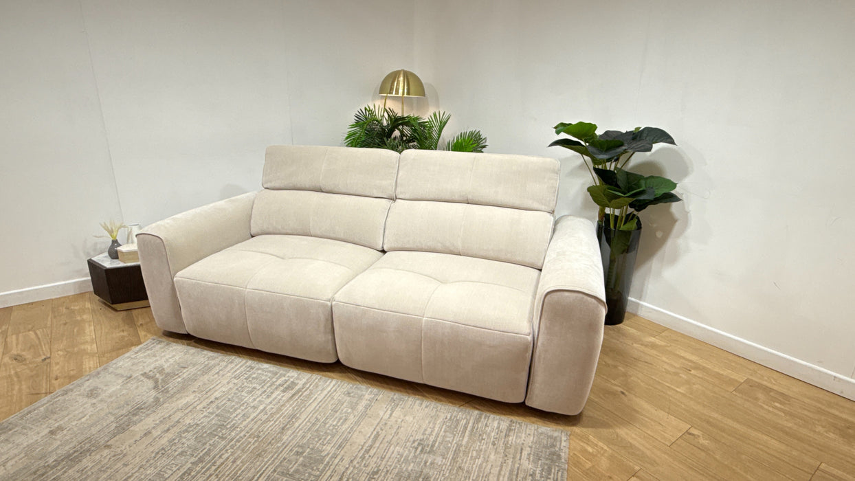 Sofology Riviera Fabric 3 Seater Motion Chaise in Relaxed Chenille Cotton