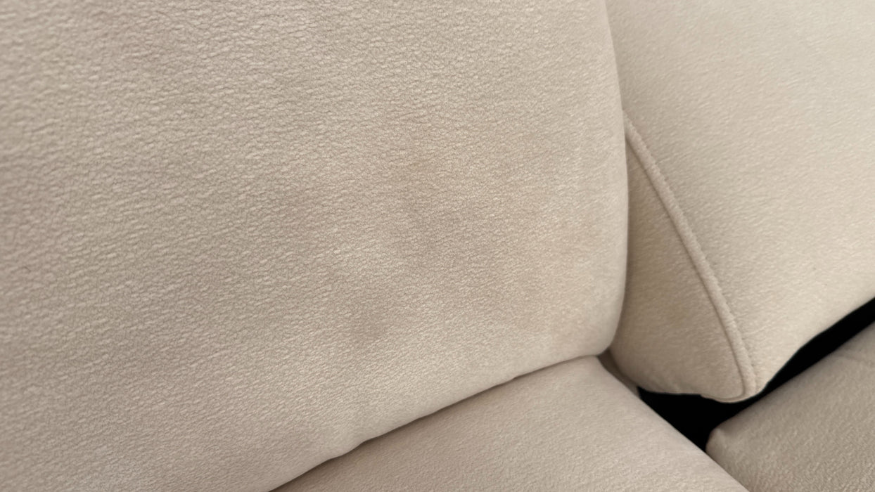 Sofology The Horizon Fabric 2.5 Seater Power Recliner/Headrest in Textured Chenille Oyster