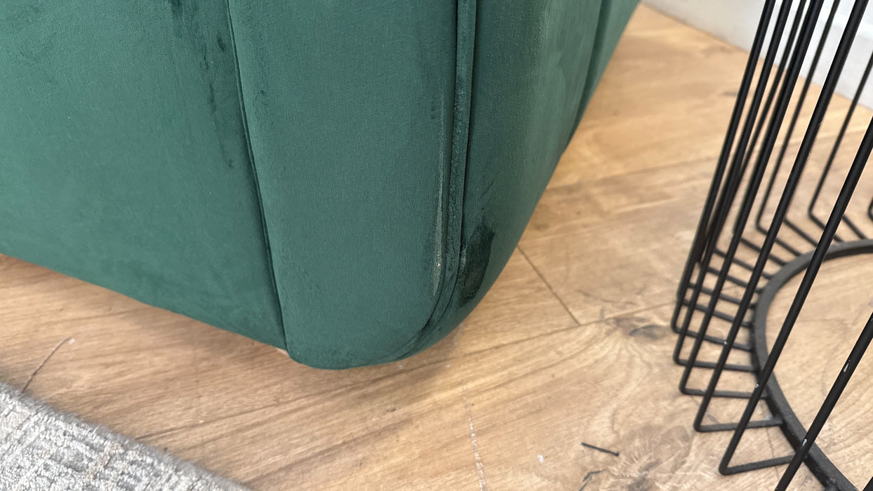 Sofology Islington Fabric 3 Seater Hypnos Deluxe Sofa Bed in Sleek Green