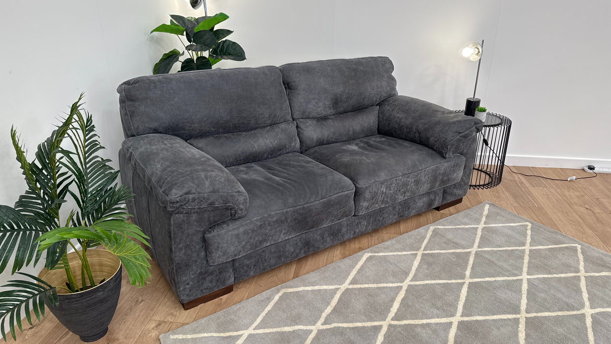 Santino 2 Seater Sofa - Leather - Utah Grey