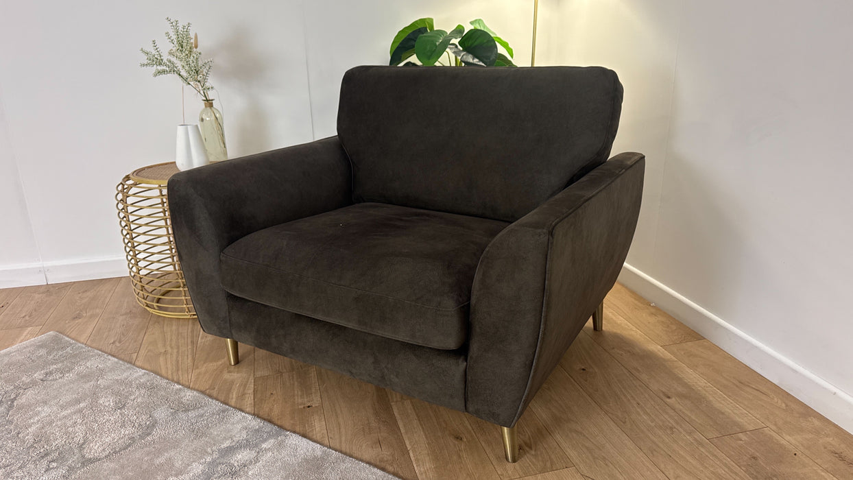 Sofology The Hackney Fabric Loveseat Memory Foam in Lifestyle Dapple Fabric Olive Green