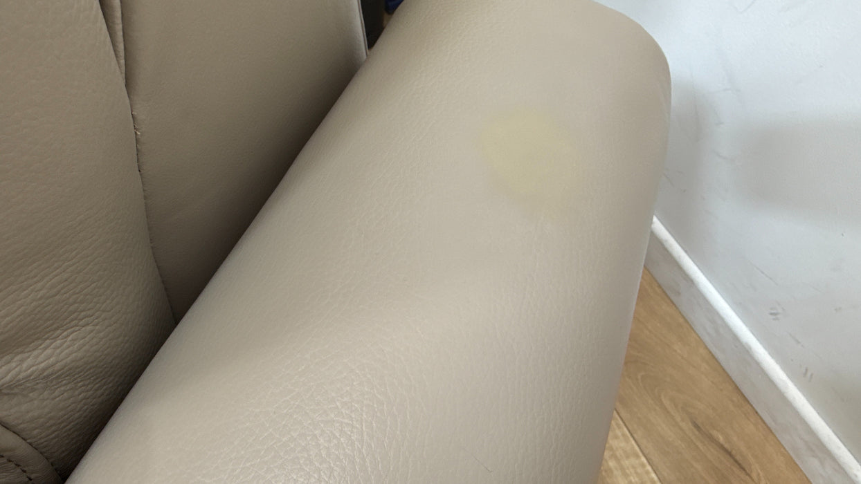 Sofology Ravello Leather 2 Seater Power Recliner/Headrest Lumbar in Trusty Embossed Stone