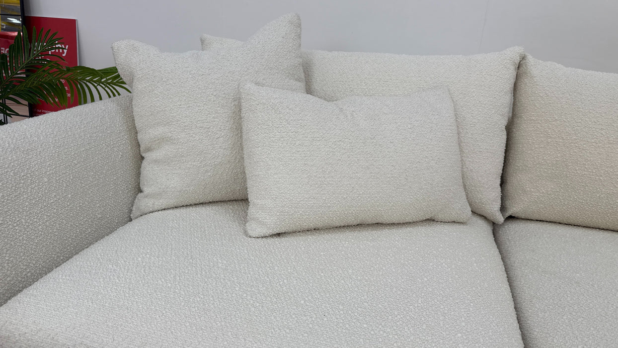 Sofology Marble Arch 3 Corner 1 Fabric Sofa in Cologne Wood Trim