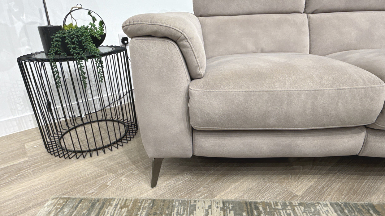 Sofology Illinois Fabric 2 Seater Power Recliner/Headrest Heated Seats in Lifestyle Mottled Marble